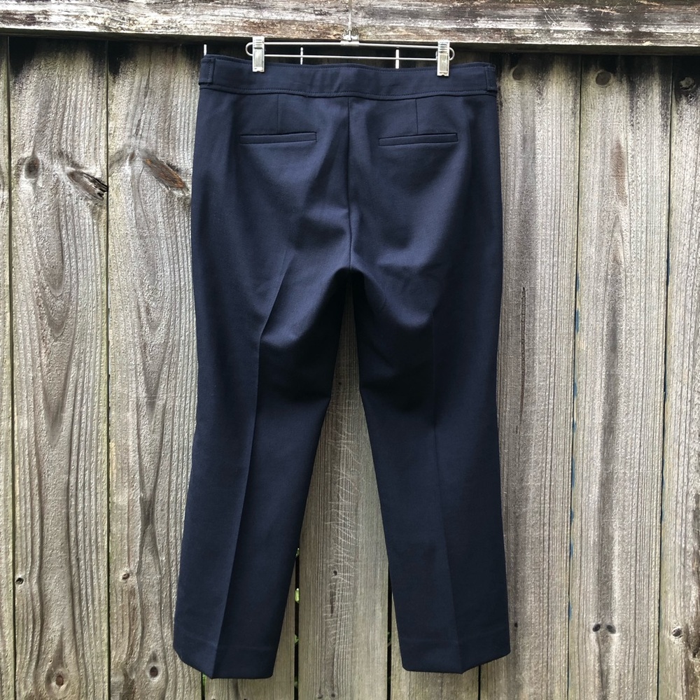 J. Crew Sailor Pants Size 10 Navy Wool Gold Buttons Cropped Kate Middleton F4448 - Picture 10 of 15